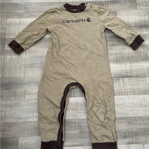 Carhartt Kids Brown and Tan Footie